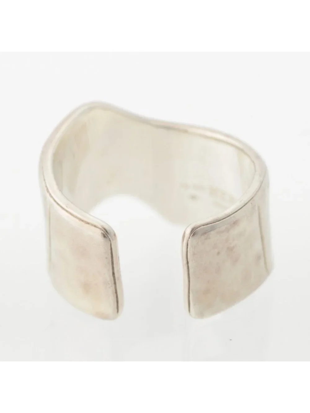 Hermes Memoire Croco Bamboo Pattern Ring Ali Silver